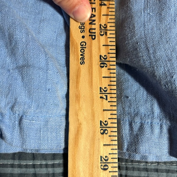 Vintage Camille & Co Women's Blue Button-Up Top - 100% Linen - Size Large - Picture 9 of 11